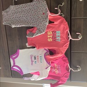 4  Baby Girls Onesies 3 Months
